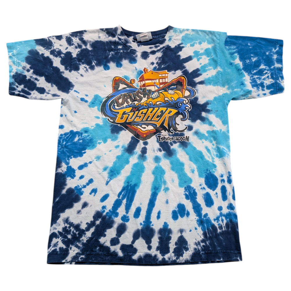 90's Disney's Typhoon Lagoon Crush 'n' Gusher Ride Tie Dy T shirt